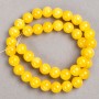 Beads on Cord Citrine (Imitation Acrylic) Smooth Round, Diameter 10.5mm+-, Length 40cm+