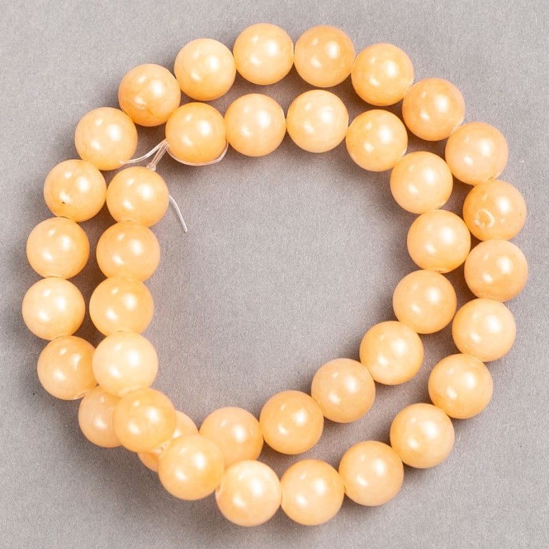 Beads on Fishing Line Selenite (Imitation Acrylic) Smooth Ball, Diameter 10.5mm+/-, Length 39cm