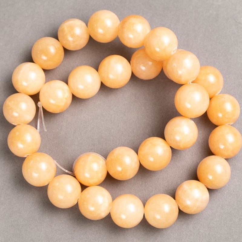 Beads on Fishing Line Selenite (Imitation Acrylic) Smooth Ball, Diameter 14.5mm+/-, Length 40cm