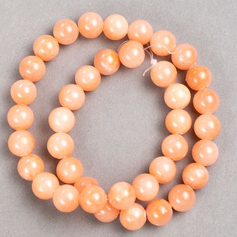 Beads on Fishing Line Selenite (Imitation Acrylic) Smooth Ball, Diameter 10.5mm+/-, Length 40cm