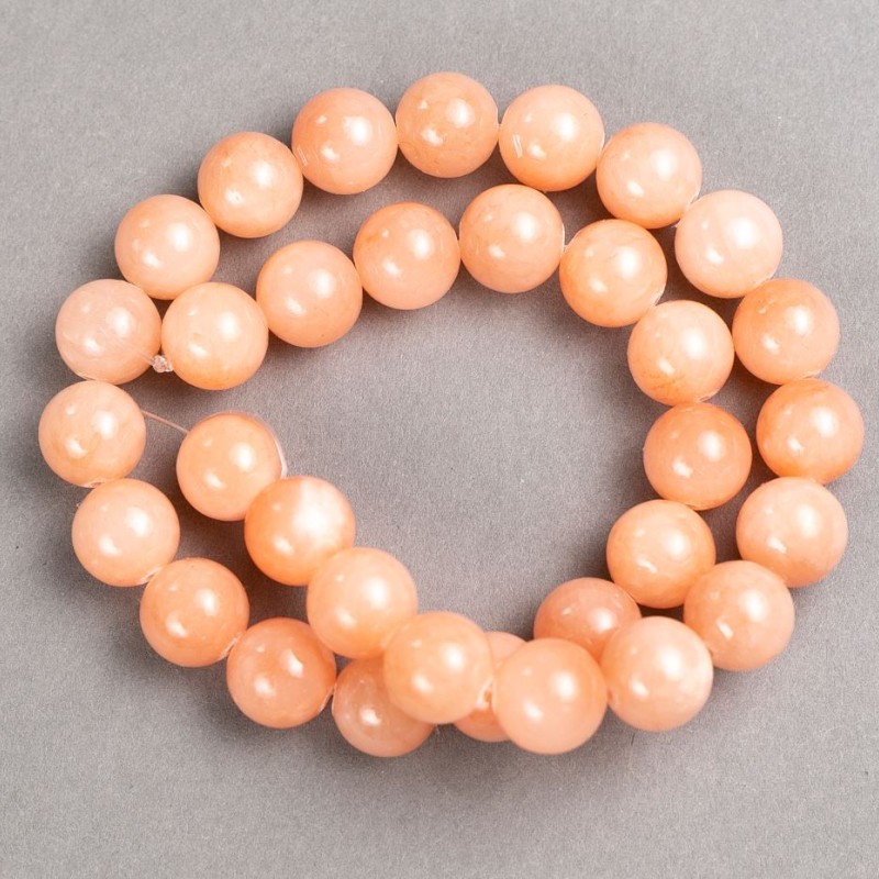 Beads on Fishing Line Selenite (Imitation Acrylic) Smooth Ball, Diameter 12.5mm+/-, Length 40cm