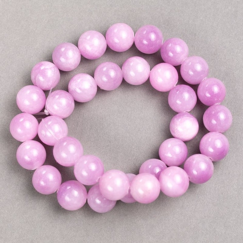 Beads Kunzite (Imitation Acrylic) on Fishing Line Smooth Ball, Diameter 12.5mm+/-, Length 40cm+