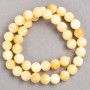 Beads on Fishing Line Mother-of-Pearl (Imitation Acrylic) Smooth Ball, Diameter 10.5mm+/-, Length 40cm+