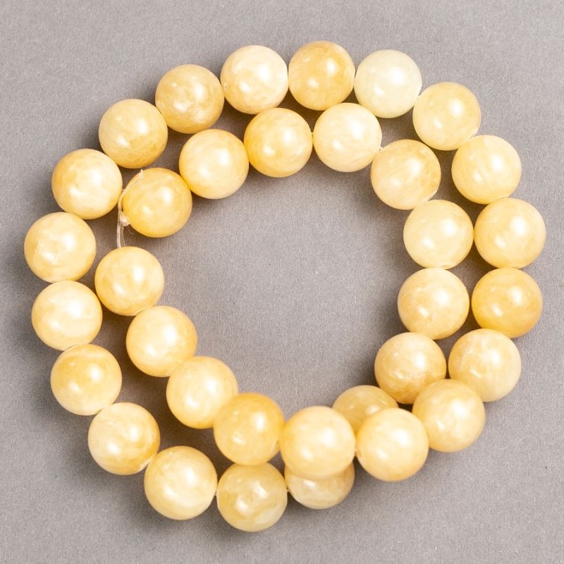 Beads on Fishing Line Mother-of-Pearl (Imitation Acrylic) Smooth Ball, Diameter 12.5mm+/-, Length 40cm+