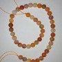 Natural Stone Agate Smooth Round Beads on Thread, diameter 9mm, length 39cm