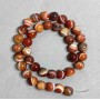 Natural Stone Agate Smooth Round Beads on Fishing Line, diameter 10mm, length 40cm