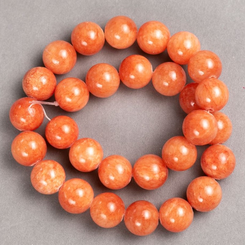 Citrine Beads (Artificial Acrylic) Smooth Round on Fishing Line, diameter 14.5mm+/-, length 39cm+