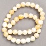 Beads on Fishing Line Mother-of-Pearl (imitation acrylic), smooth ball d 10.5mm+/-, length 40cm+