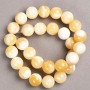 Beads on Fishing Line Mother-of-Pearl (imitation acrylic), smooth ball d 14mm+/-, length 39cm+