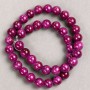 Tinted Quartz Beads (Artificial Acrylic) Raspberry Smooth Round on Fishing Line, diameter 10.5mm+/-, length 40cm+