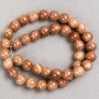 Selenite Beads (Acrylic Imitation) on Thread, Smooth Ball, Diameter 10.5mm+/-, Length 40cm+