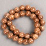 Selenite Beads (Acrylic Imitation) on Thread, Smooth Ball, Diameter 12.5mm+/-, Length 40cm+