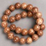 Selenite Beads (imitation acrylic) on Fishing Line, smooth ball, diameter 14.5mm+/-, length 40cm+