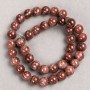 Selenite Beads (Acrylic Imitation) on Thread, Smooth Ball, Diameter 10.5mm+/-, Length 40cm+
