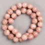 Strawberry Quartz Beads on Thread (Acrylic Imitation), Smooth Ball, Diameter 12.5mm+/-, Length 40cm+