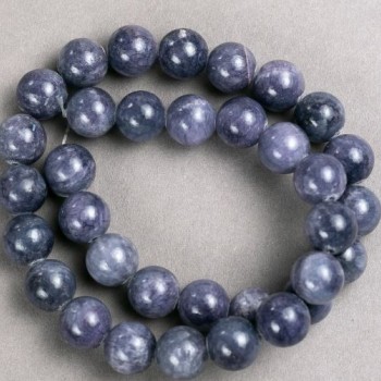 Amethyst Beads (imitation acrylic) on Fishing Line, smooth ball, diameter 12.5mm+/-, length 40cm+