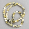 Yellow-Grey-White Beads (imitation acrylic) on fishing line, smooth round bead, diameter 6mm +/-, length 40cm +