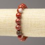 Red Jasper Bracelet on Elastic, Diameter 10mm, Length 18cm+