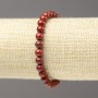 Red Jasper Bracelet on Elastic, Diameter 6.5mm, Length 18cm+