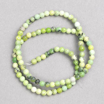 Australian Jadeite Beads on Nylon Thread, Smooth Round Bead, Diameter 4mm, Length 38cm+