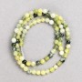 Ophite Beads (Acrylic Imitation) on Nylon Thread, Smooth Round Bead, Diameter 6.5mm+/-, Length 38cm+