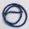 Lapis Lazuli Stone Beads on Fishing Line, Smooth Round, 4mm Diameter, 38cm+ Length