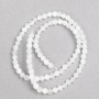 White Quartz Beads on Fishing Line, Smooth Round, 4mm+/- Diameter, 38cm+ Length