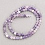 Lepidolite Beads on Fishing Line, Smooth Round, 4.5mm+/- Diameter, 38cm+ Length