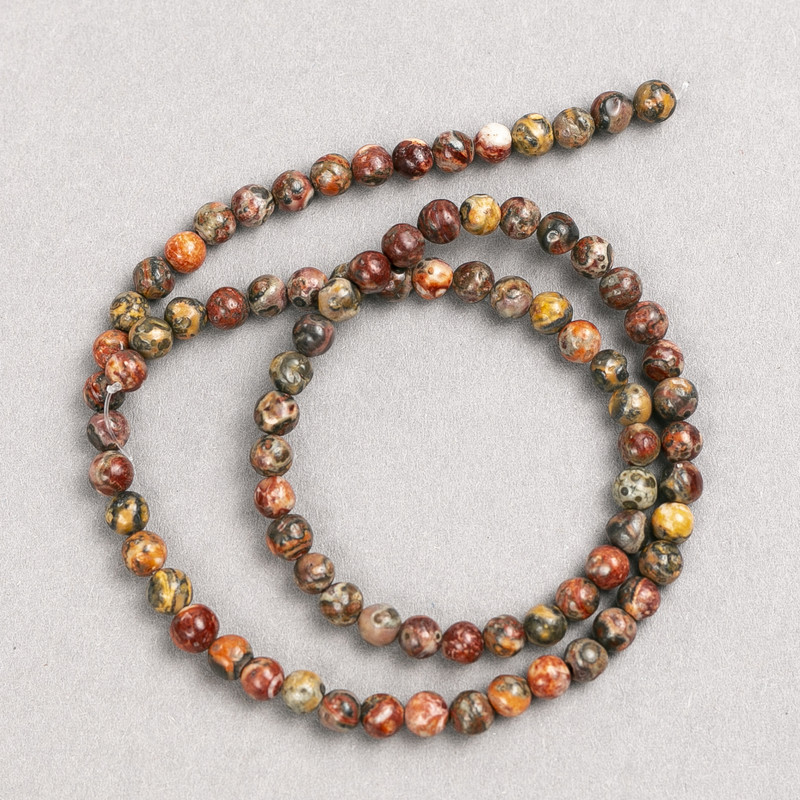 Leopard Jasper Beads on String, Smooth Round, Diameter 4mm+/-, Length 38cm+