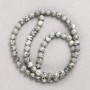 Grey Ocean Jasper Beads on String, Smooth Round, Diameter 6mm, Length 38cm+