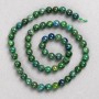 Azurite Stone Beads on Thread, Smooth Round, 6mm Diameter, 38cm+ Length