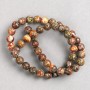 Leopard Jasper Beads on String, Smooth Round, Diameter 8mm+/-, Length 38cm+