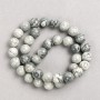 Grey Ocean Jasper Beads on String, Smooth Round, Diameter 10mm, Length 38cm+