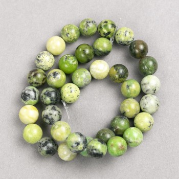 Australian Jadeite Beads on Nylon Thread, Smooth Round Bead, Diameter 10.5mm, Length 38cm+