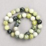 Ophite Beads (Synthetic Acrylic) on Fishing Line, Smooth Round, 10.5mm+/- Diameter, 38cm+ Length
