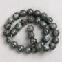 Black Lavrikite Beads on String, Smooth Round, Diameter 12.5mm+/-, Length 38cm+