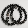 Beads on Fishing Line Natural Stone Black Agate, Smooth Round Bead, Diameter 8mm+-, Length 38cm+