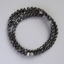 Eye Agate Beads, Natural Stone, Smooth Round Bead, D 4-4.5mm+/-, Length 39cm+/- on Nylon Thread