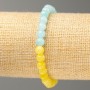 Elastic Bracelet Aquamarine & Citrine (Imitation Acrylic), Diameter 6.5mm+-, Length 18cm+