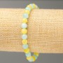 Elastic Bracelet Aquamarine & Citrine (Imitation Acrylic), Diameter 6.5mm+-, Length 18cm+