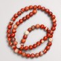 Natural Red Jasper Beads on Fishing Line, Diameter 6.5mm+/-, Length 38cm+