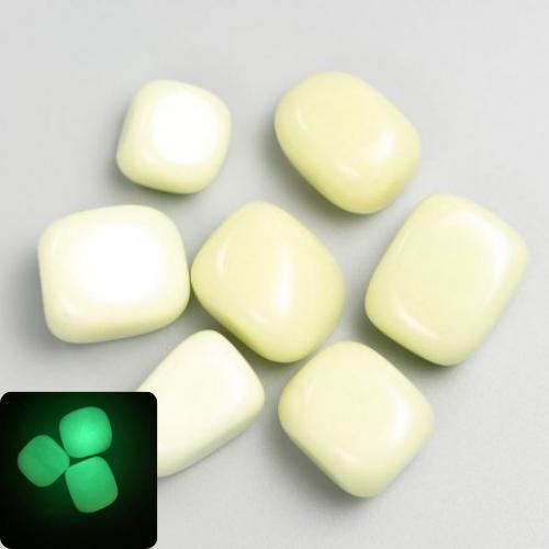 Natural Stone Onyx, Glow in the Dark, Tumbled 25x17mm (+/-) 100g Pack, Green Glow