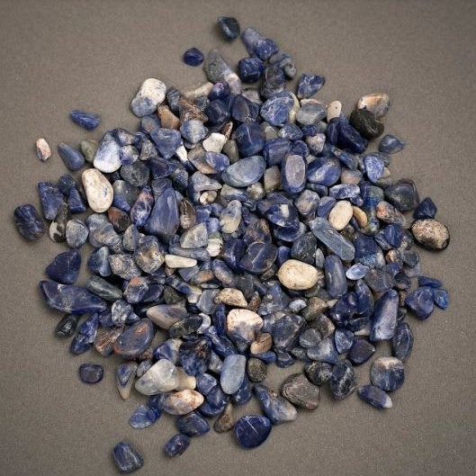 Stone Chip Findings Without Hole, Sodalite, D 12x7-7x5mm +/-, 100 Grams