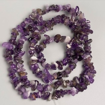Amethyst Beads on Thread Natural Stone Bead Chip 13×5-5×3mm (±), length 80cm