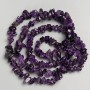 Beads on Nylon Thread, Natural Stone Amethyst Chip, D 13x7-7x4mm(+/-), Length 78cm+