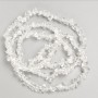 Beads on Nylon Thread, Natural Stone Rock Crystal Chip, D 13x4-6x3mm(+/-), Length 82cm+