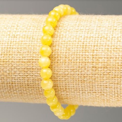 Elastic Bracelet Citrine (Imitation Acrylic) d 6.5mm+-, length 18cm+