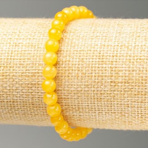 Elastic Bracelet Citrine (Imitation Acrylic) d 6.5mm+-, length 18cm+