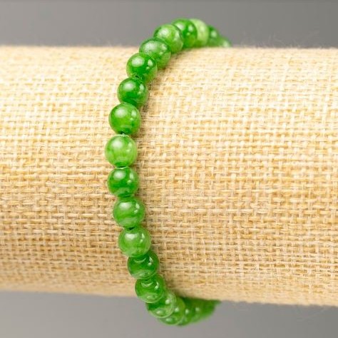 Elastic Bracelet Jade (Imitation Acrylic) d 6.5mm+-, length 18cm+