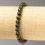 Elastic Bracelet Tinted Quartz Dark Green (Acrylic Imitation), Diameter 6.5mm+/-, Length 18cm+